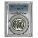 1936 Cleveland Commemorative Half PCGS MS64