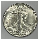 1941-S Walking Liberty Silver Half Choice CH AU