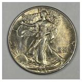 1941 Walking Liberty Silver Half Choice AU