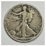 1921-D Walking Liberty Silver Half Key Date Good G