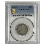 1903-S Barber Silver Quarter PCGS AG3