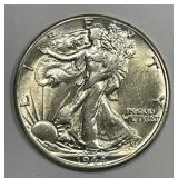 1944 Walking Liberty Silver Half Choice AU