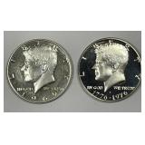 1969-S & 1976-S Kennedy Silver Half Proof Pair