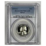1976-S Washington Silver Proof Quarter PCGS PR70