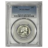 1940 Washington Silver Quarter Proof PCGS PR65