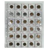 Lot of 30 Uncirculated Lincoln Cents 1934-1948
