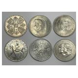 GREAT BRITAIN: Six Different Clad Crowns Commem