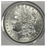 1884 Morgan Silver $1 About Uncirculated CH AU
