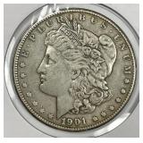 1901-S Morgan Silver $1 Extra Fine XF