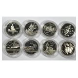 Eight Different Modern Proof Commemorative Halves