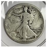 1916-S Walking Liberty Silver Half Good G+