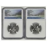 2021 Tuskegee Airmen Quarter NGC MS67 Pair
