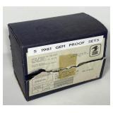 Original Shipping Box of Five 1981 Proof Sets