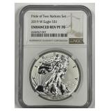 2019-W Enh Reverse Proof Silver Eagle NGC PF70