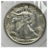 1943 Walking Liberty Silver Half CH AU