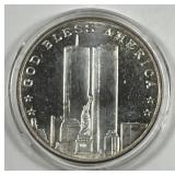 Twin Towers 9/11 1 oz Silver Art Round