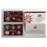 1999 Silver Proof Set In Original Red Box