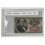 1874 25-Cent Fractional 5th Issue Crisp UNC