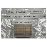 1986 Statue Of liberty Proof Commem Half Roll