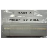 2003-S Jefferson Proof Nickel Roll