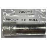 2007-S Jefferson Proof  Nickel Roll