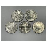 2019-W West Point Quarter Complete 5-Coin Set
