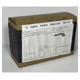 Original Shipping Box of Five 1990 Proof Sets