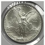 MEXICO: 1993 Silver Libertad 1 oz .999 BU