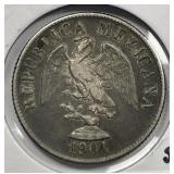 MEXICO: 1901-Cn Silver 20 Centavos