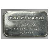 Vintage Engelhard 1 oz Silver Bar Landscape Style