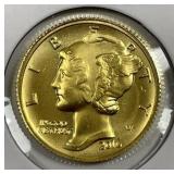 2016 Gold Mercury Dime 1/10 oz Uncirculated BU