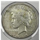 1934-S Peace Silver $1 Very Good VG
