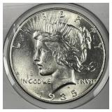 1935 Peace Silver $1 Brilliant Uncirculated BU