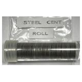 1943 Lincoln Steel Cent Circulated Roll