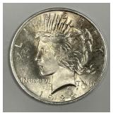 1922 Peace Silver $1 Die Crack Uncirculated BU