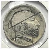 Hobo Nickel on 1918 Host Buffalo Nickel