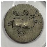 Love Token on 1859 Seated Liberty Half Dime H10c