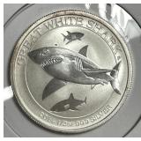 AUSTRALIA: 2014 Silver 50 Cents 1/2 oz White Shark