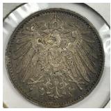 GERMANY: 1914-EE Silver 1 Mark
