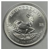 SOUTH AFRICA: 2018 Silver Krugerrand BU