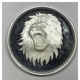 YEMEN: 1969 Silver 2 Riyals Roaring Lion