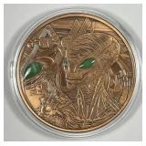 Glow-In-The-Dark Alien 5 Ounce Copper Medal