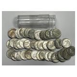 Mixed Date Roll Mercury Silver Dimes in XF/AU