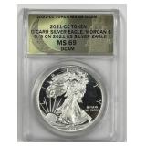 2021-CC Silver Eagle Daniel Carr Overstrike ANACS