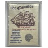El Cazador Silver 1/2 Reale Shipwreck Coin