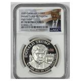 2020 Silver 1000 Francs Cameroon Trump NGC PF70