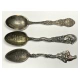 Trio of Vintage California Related Sterling Spoons