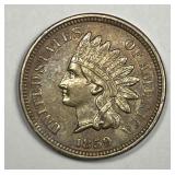 1859 Indian Head Cent About Uncirculated AU