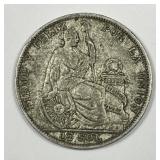 PERU: 1926 Silver Half Sol