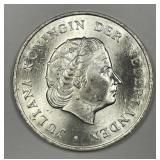 NETHERLANDS: Antilles 1964 Silver 2 1/2 Gulden BU